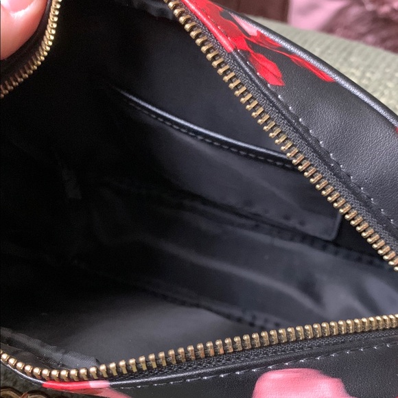 Victoria's Secret Black and Red Floral Crossbody Bag - Picture 5 of 5